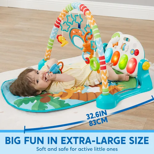 Miniatura 2 de SYNCFUN Alfombra de juego para bebé, juguetes para el tiempo de barriga, juguetes de aprendizaje musical para bebés de 0 a 6 meses, adorable