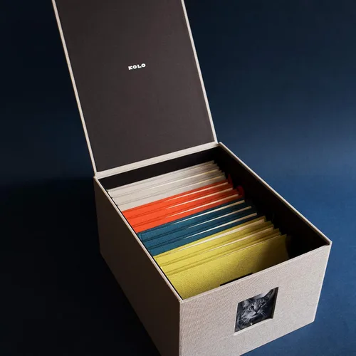 Miniatura 5 de Kolo Havana Archival - Caja de almacenamiento de fotos, tamaño mediano, color platino Platinado