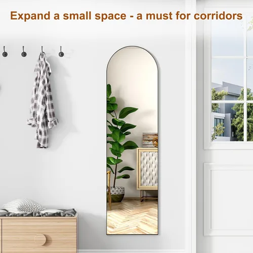 Miniatura 5 de ZHUNFA Espejo de longitud completa, espejo de cuerpo completo de 58 x 16 pulgadas, 3 en 1, puede montarse en la pared, de pie o inclinado, espejos