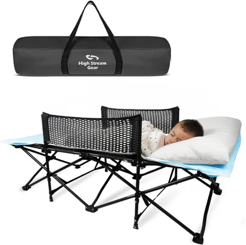 Miniatura 8 de Cama de Cuna para Niños Pequeños: Cuna Plegable Portátil para Viajes, Camping y para Niños, Ideal para Exteriores y Huéspedes Jóvenes en Casa. Cama