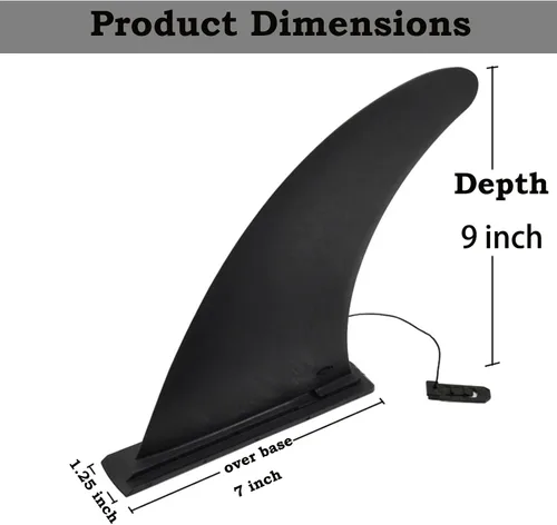 Miniatura 6 de Surf Board Fin 9" Inflatable Paddleboard Replacement Fin for Paddle Board - Quick Release Slide Surfboard Fins
