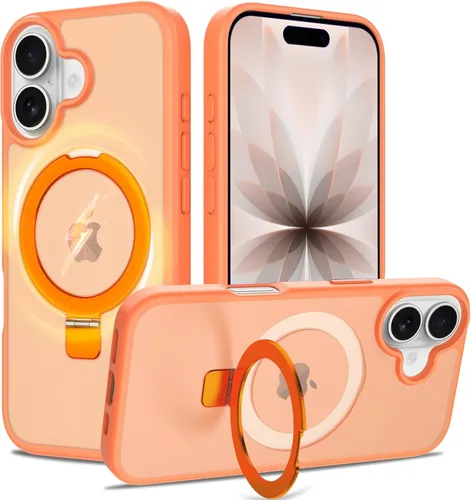 Miniatura 48 de Funda con soporte ultra magnético para iPhone 17 Pro Max [protección militar contra caídas] [compatible con MagSafe] a prueba de golpes, translúcida