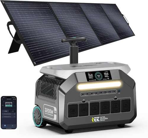Miniatura 13 de Estación de energía portátil IEE de 3200 W P3200, generador solar de 2048 Wh, carga de CA de 1800 W y carga solar de 1000 W, estación de energía