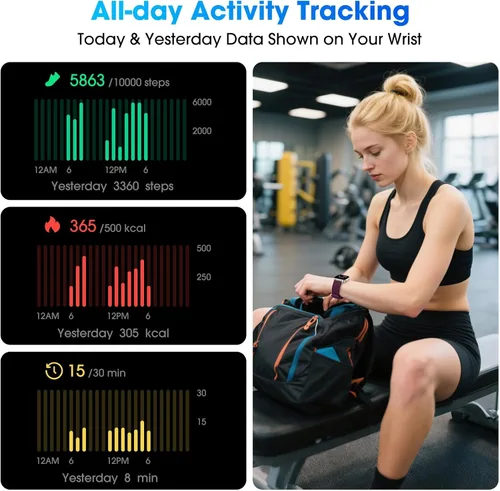 Miniatura 3 de DAVIKO Reloj podómetro, apto para personas mayores, no requiere aplicación/teléfono, reloj de seguimiento de fitness impermeable con contador