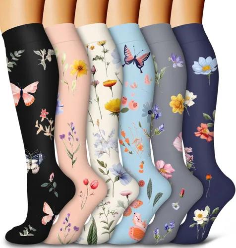 Miniatura 107 de 6 Pack Copper Compression Socks for Women and Men Circulation-Best Support for Medical, Running,Nursing,Athletic