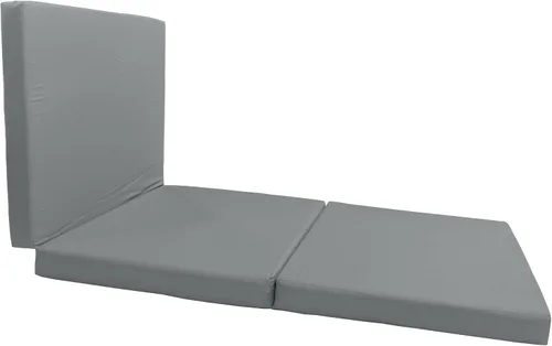 Miniatura 5 de Colchón tríptico gris, Shikibuton, para cama, de 3 pulgadas de alto x 27 pulgadas de ancho x 75 pulgadas de largo, de 1.8 libras. Colchoneta