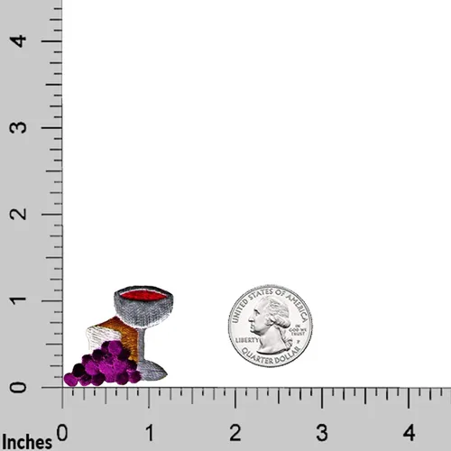 Miniatura 4 de Laughing Lizards Parches de comunión (paquete de 5) Parche religioso bordado para planchar, adornos para ropa, chaquetas, mochilas y decoraciones