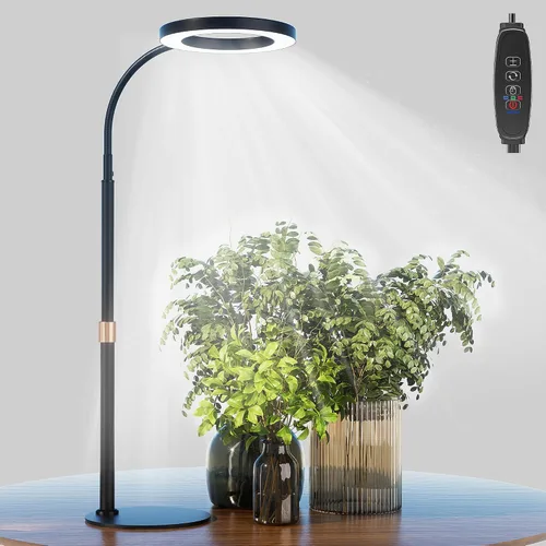 Miniatura 8 de bseah Luz de crecimiento, luz de soporte para plantas de interior, paquete de 2, lámpara de crecimiento de escritorio de espectro completo