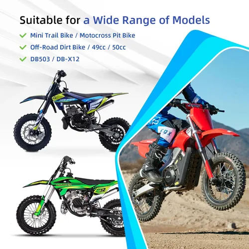 Miniatura 2 de ulip Neumático sin cámara 3.00-10 con válvula PVR50 para Mini Trail Bike Off Road Dirt Bike Motocross Pit Bike 49cc 50cc