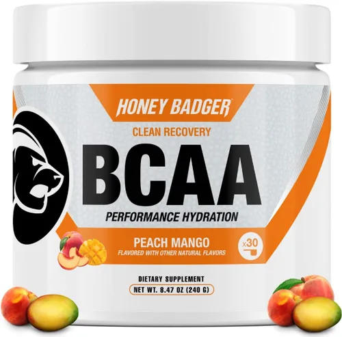 Miniatura 7 de Honey Badger BCAA + EAA Aminoácidos en polvo, BCAA + L-Glutamina, Keto, vegano, sin azúcar para hombres y mujeres, mezcla de bebida de hidratación