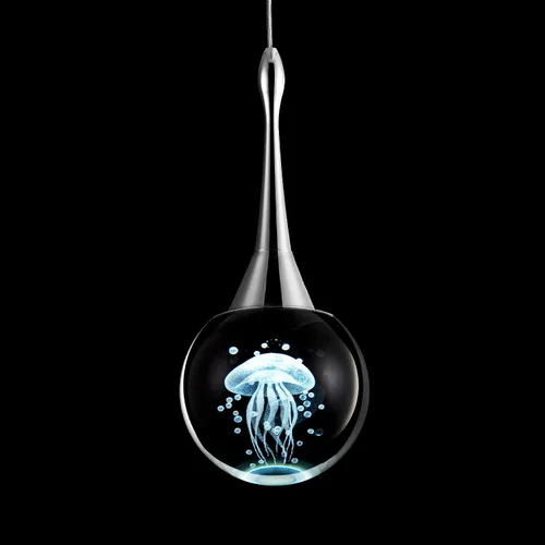 Miniatura 9 de CHYING Lámpara colgante dorada de cristal LED Iluminación colgante de medusa lágrima luces colgantes mini luces colgantes para isla de cocina, baño