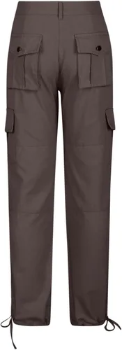 Miniatura 6 de Pantalones cargo para mujer, de tiro medio, con bolsillos, holgados, ligeros, holgados, para senderismo, a la moda, estilo novio, ropa de calle