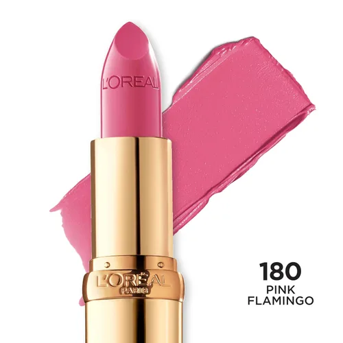 Miniatura 8 de L'Oreal Paris - Lápiz labial Colour Riche Original, cremoso e hidratante, satinado con aceite de argán y vitamina E, Pink Flamingo, 1 unidad Rosado