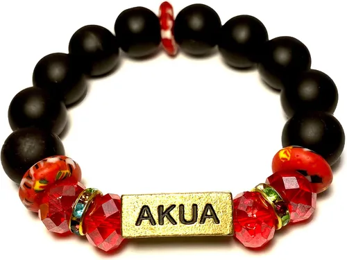 Miniatura 90 de Pulseras africanas tradicionales con nombre nacido en el día para mujeres de Ghana, materiales naturales, ajuste cómodo y holgado