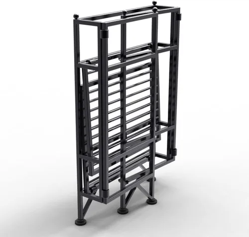 Miniatura 5 de Convenience Concepts Designs2Go - Estante para almacenamiento extra de 2 pisos, metal, plegable, Metal, Negro