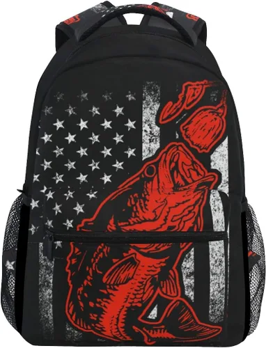 Miniatura 11 de Nerxy Mochila Mochila Mochila Ligera Casual Mochila para Viajes Deportes, Bandera azul, Tamaño único, Mochilas Daypack