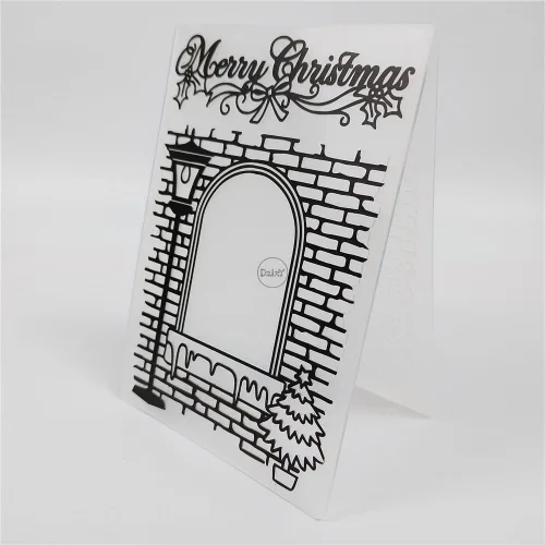 Miniatura 4 de DzIxY Carpetas de plástico de pared de Navidad para hacer tarjetas, suministros de papel de bricolaje 3D, plantillas de álbumes de recortes, álbum