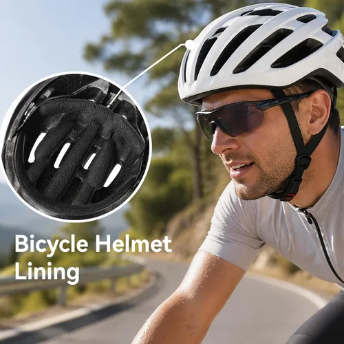 Miniatura 7 de Kit de acolchado para casco, juego de almohadillas de espuma universales para bicicleta, almohadillas de espuma de repuesto para bicicleta