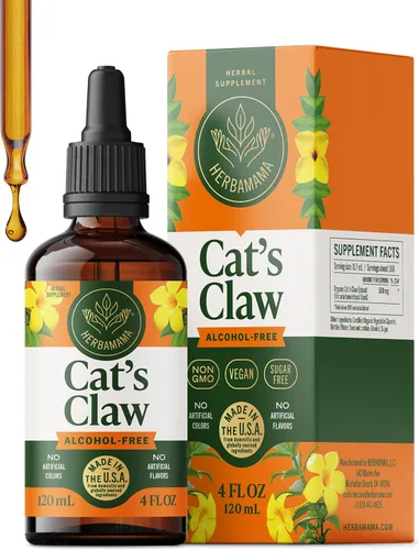 Miniatura 9 de HERBAMAMA Tintura de garra de gato – Suplemento vegano de extracto de uña de gato para apoyo inmunológico – Gotas Uncaria Tomentosa sin OMG, sin