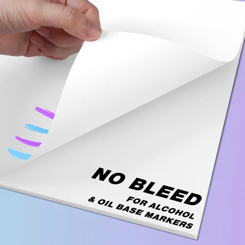 Miniatura 3 de Fulmoon 150 hojas de papel marcador a prueba de sangrado para marcador de alcohol, almohadilla de papel de dibujo para niños, artistas, estudiantes
