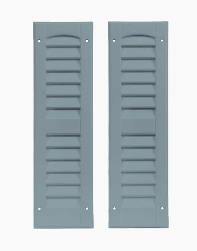 Miniatura 14 de Persianas de cobertizo con listones de 6 pulgadas de ancho x 21 pulgadas de alto, color azul Bedford para cobertizos, casas de juegos y gallineros