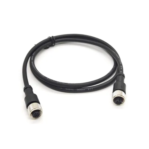 Miniatura 6 de Elecbee Conector M12 5 Pin A-Code Hembra a Hembra Cable terminado doble 1M/3.3ft