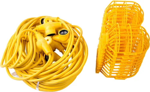 Miniatura 3 de Bergen Industries Inc GL100142STK - Cadena de luz temporal de 10 luces, 100 pies, 14 AWG, 300 V y 12 W, luz de palo LED, color amarillo