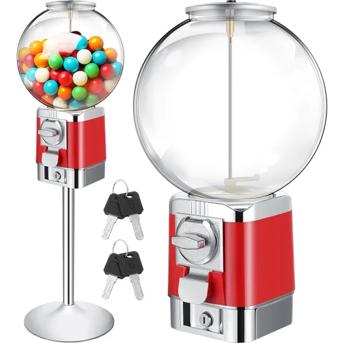 Simgoing Máquina expendedora con soporte de metal, máquinas expendedoras de cápsulas de monedas comerciales, máquina de chicles de centavo,