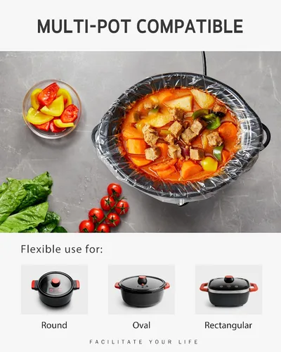 Miniatura 7 de Syntus Revestimientos para ollas Crock, 20 unidades de 10.5 x 17.5 pulgadas de tamaño pequeño para ollas de 1 a 3 cuartos de galón, bolsas de cocina