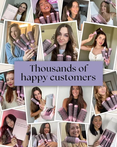 Miniatura 7 de Lily England Juego de cepillos redondos para secar con secador para mujeres - Perfecto para peinados voluminosos - Tecnología iónica de cerámica