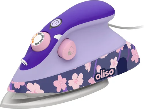 oliso Yaya Han M3Pro Project - Plancha de vapor con solemate, para coser, acolchar, hacer manualidades y viajes, plancha de vapor con suela de