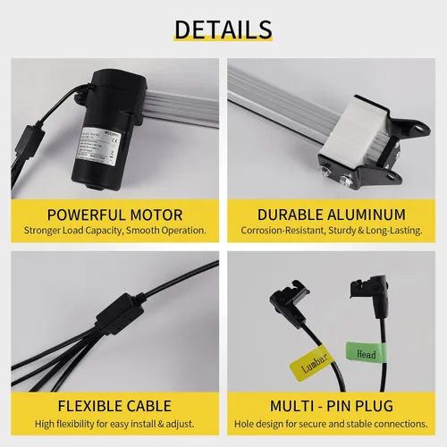 Miniatura 5 de Motor reclinable eléctrico de repuesto con cable modelo ML8-382 Actuador lineal para sofá, silla elevadora, sofá, asiento de masaje