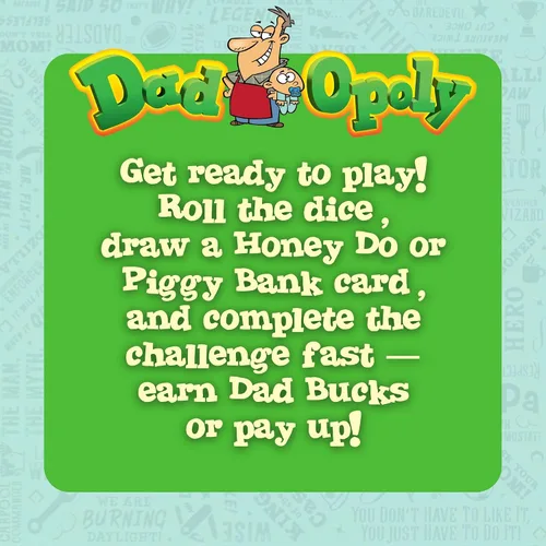 Miniatura 7 de DadOpoly - El divertido juego de mesa familiar para papás y niños, risas nocturnas familiares y diversión de humor para papá