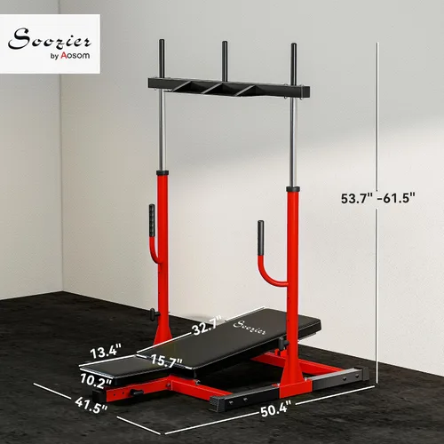 Miniatura 7 de Máquina de Prensa Vertical para Piernas Soozier, Capacidad de 660LBS, Máquina de Entrenamiento de Fuerza para Piernas con Posiciones Ajustables