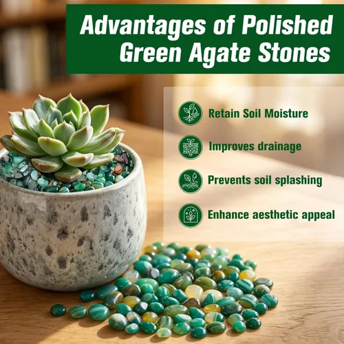 Miniatura 3 de Halatool Guijarros Verdes de 6 Libras 0.35"- 0.6" Grava de Acuario para Pecera Guijarros Naturales de Paisajismo para Decoración del Hogar Piedras