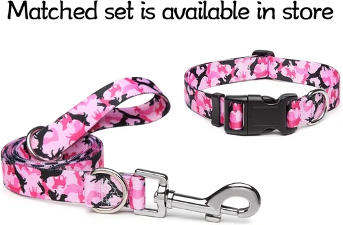 Miniatura 7 de Collar ajustable para perros con patrones, collar de nailon ultra cómodo y suave transpirable para mascotas para perros pequeños, medianos y grandes