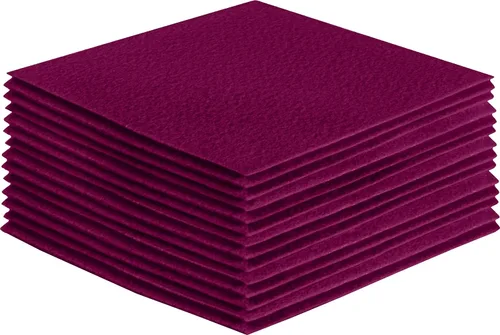 Miniatura 212 de FabricLA Hojas de fieltro acrílico para manualidades, cuadrados de fieltro precortados suaves de 4 x 4 pulgadas (3.9 in x 3.9 in), utiliza hojas