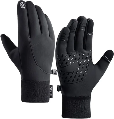 Saker - Guantes térmicos de alta calidad para hombre, guantes de ciclismo para clima frío, resistentes al viento, resistentes al agua, con agarre
