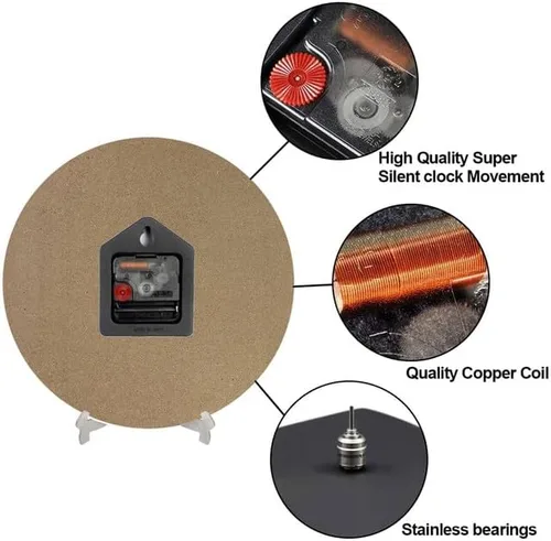 Miniatura 7 de Reloj de pared de pájaro para decoración de pared, funciona con pilas, sin tictac, silencioso, de cuarzo, analógico, rústico, estilo rural, redondo