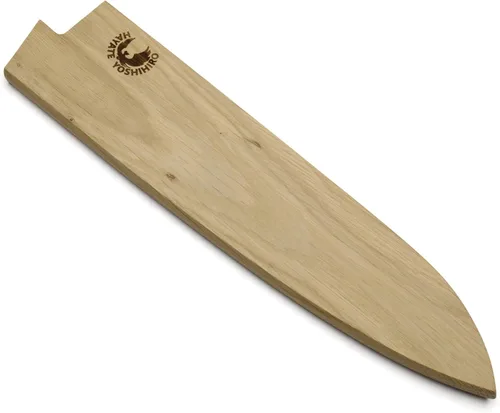 Miniatura 10 de Yoshihiro Protector magnético de hoja de madera de roble Saya para cuchillo Gyuto 7 IN (7.087 in)
