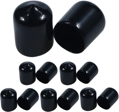 Miniatura 23 de Acocony Tapones de goma redondos de 1 pulgada, tapones de plástico de PVC flexible para agujeros redondos, color negro, paquete de 12