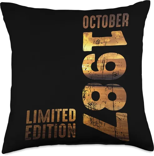 Miniatura 4 de Month October 1987 Retro Sunset 1987 Vintage 1987 Since 1987 Throw Pillow