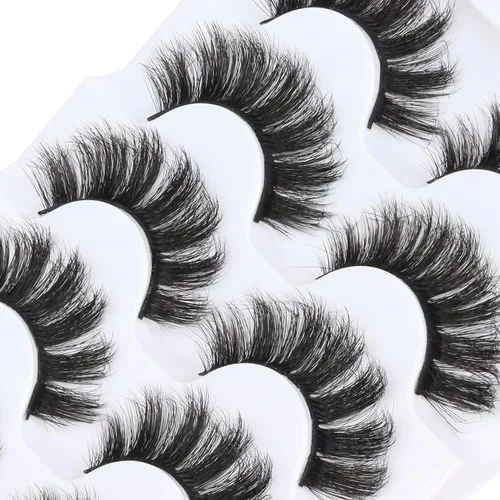 Miniatura 44 de Veleasha Pestañas postizas de manga puntiagudas, 100% hechas a mano, aspecto natural, pestañas postizas ligeras con banda transparente suave