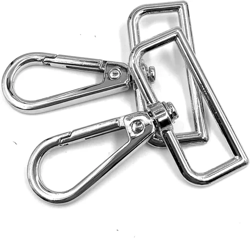 10 piezas de 1.5" (38 mm) de diámetro interior anillo D hebilla equipaje hebilla langosta garra giratoria plateado