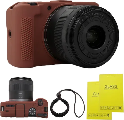 Miniatura 10 de Funda EOS R50V, funda protectora de silicona suave para cámara digital Canon EOS R50 V, diseño antiarañazos, ajuste delgado, con 2 protectores