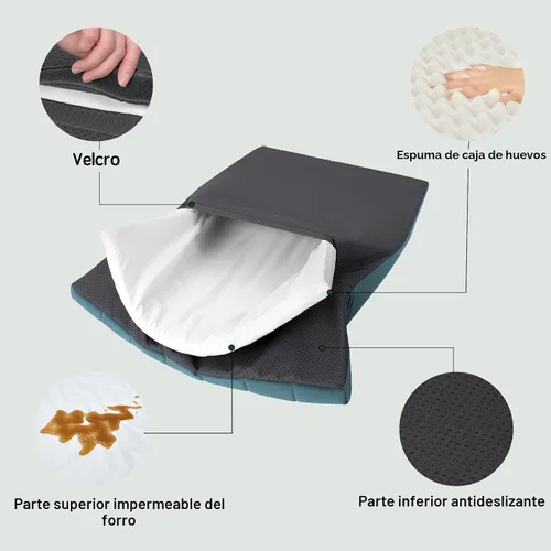Miniatura 7 de BALANCE Cama para Jaula de Perro, Colchoneta Ortopédica para Perro con Forro Impermeable, Alfombrilla de Espuma Lavable para Jaula para Mascotas