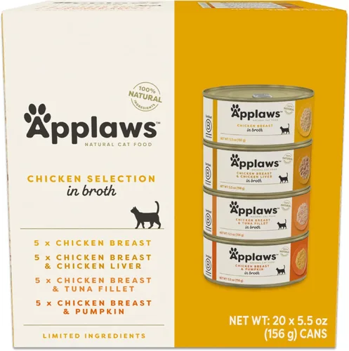 Miniatura 11 de Applaws - Comida húmeda natural para gatos en caldo, ingredientes limitados y naturales, alta en proteínas sin aditivos artificiales, paquete