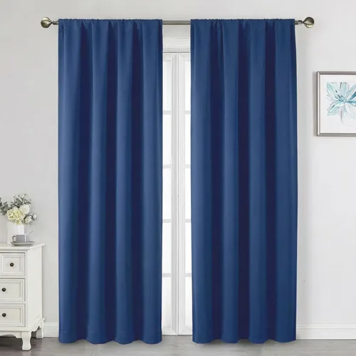 Miniatura 128 de Cortinas opacas para dormitorio, sala de estar, juego de 2 paneles de 54 pulgadas de largo, cortinas de oscurecimiento de habitación con aislamiento