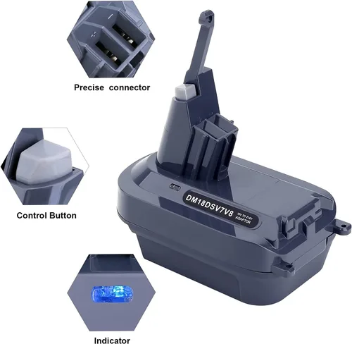 Miniatura 3 de Adaptador de batería para Dyson V8 para Milwaukee M18 18V Convertir a Dyson V8 SV10 Animal Motorhead Aspiradora de mano Convertidor (solo adaptador)