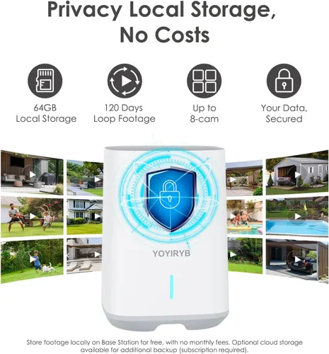 Miniatura 7 de Cámaras de seguridad 4K inalámbricas para exteriores, sin suscripción, sistema de cámara de seguridad para el hogar alimentado por energía solar